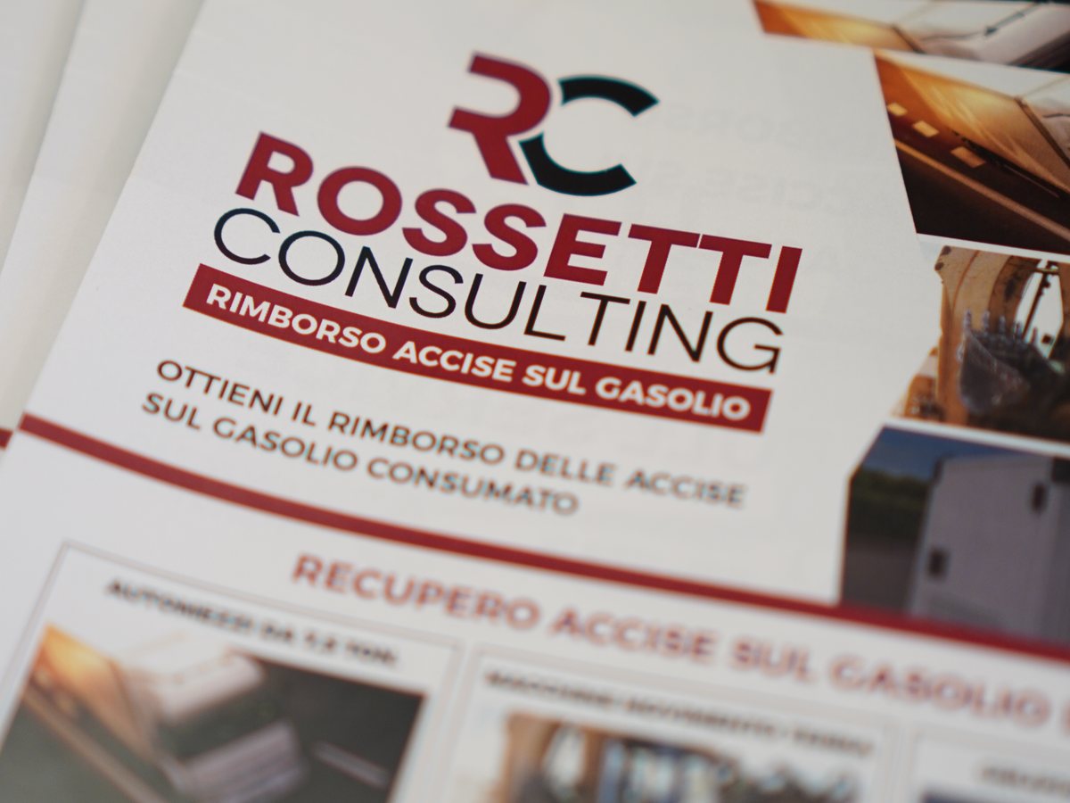Materiale informativo di Rossetti Consulting sul rimborso delle accise sul gasolio